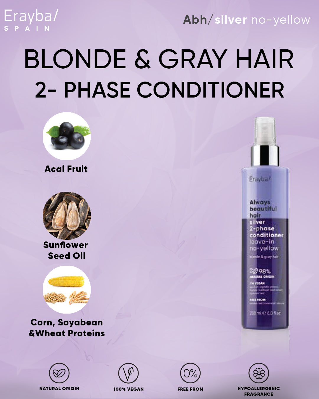 Abh/ silver 2-phase conditioner leave-in no-yellow